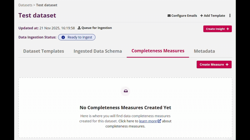 Create Completeness Measure
