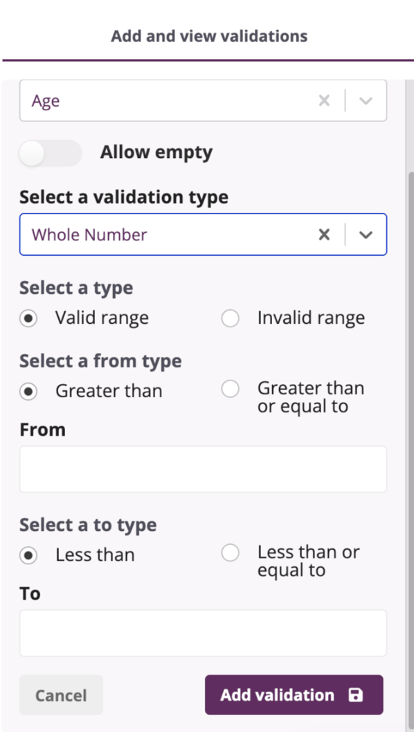 Validating and uploading your data files